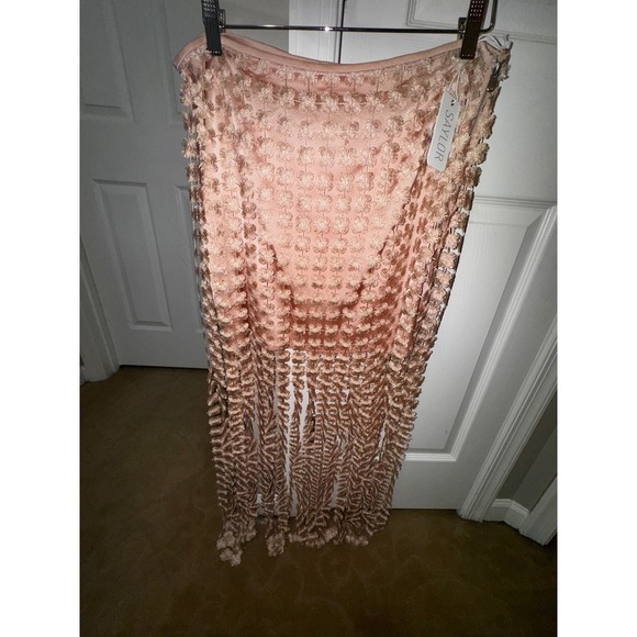 SAYLOR  ELIE Two-Piece Set Crop Top Maxi Skirt‎ Blush Pink Size L NWT - Picture 11 of 11
